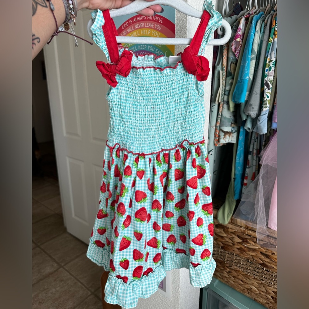 Nannette Kids Red and Blue Vintage Inspired Dress